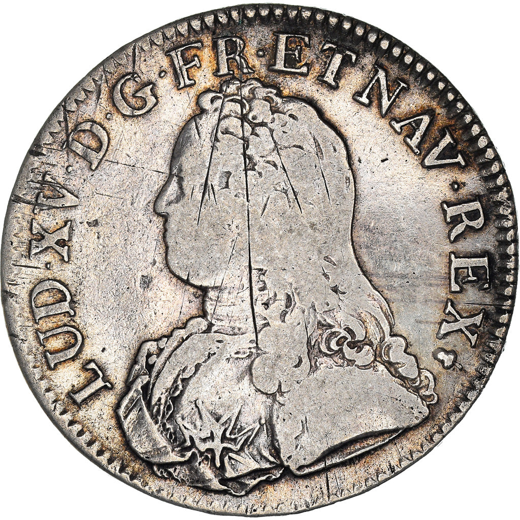 Coin, France, Louis XV, Écu aux branches d'olivier, Ecu, 1726, Reims