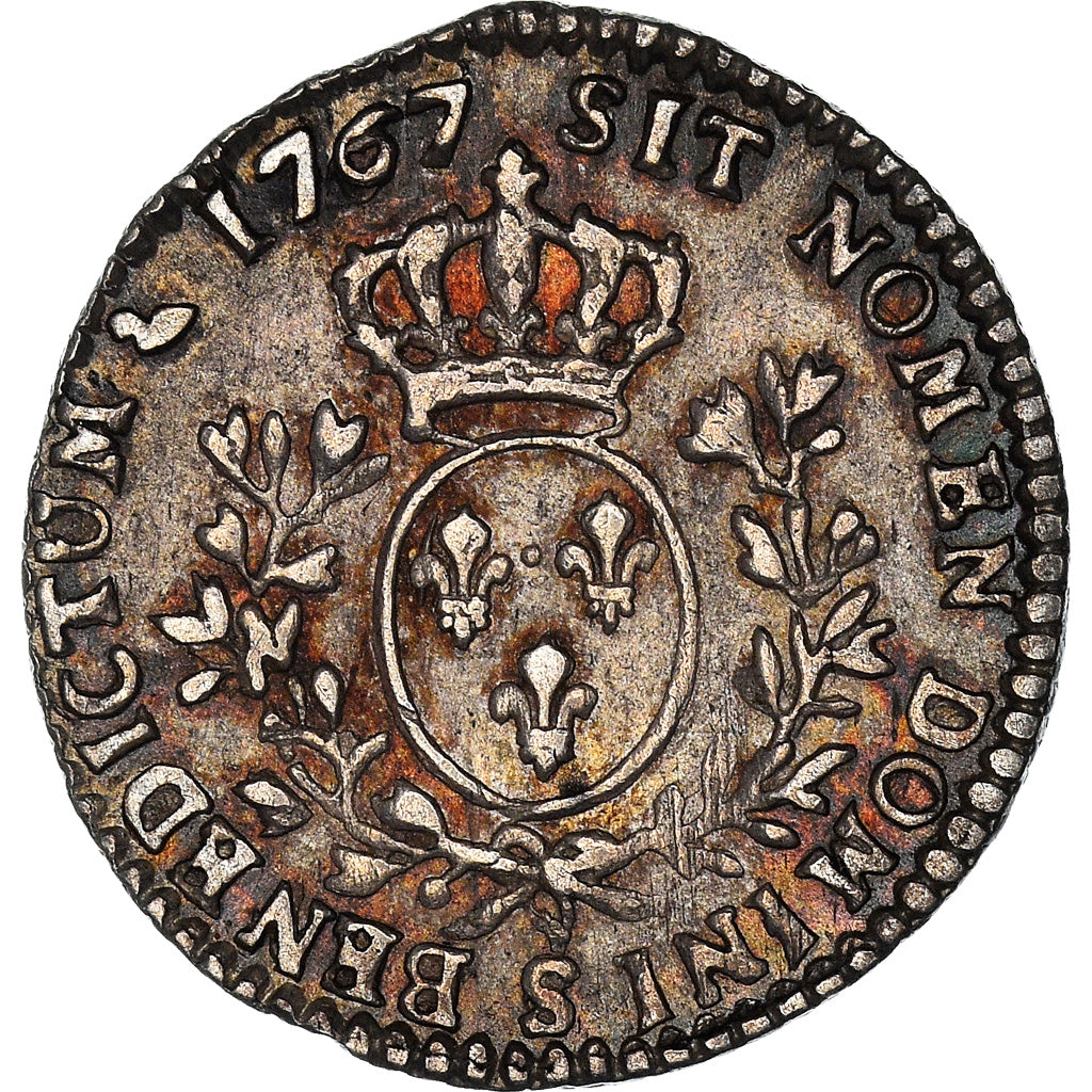 Moeda, França, Louis XV, 1/10 Écu au bandeau, 12 Sols, 1/10 ECU, 1767, Reims