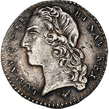 Monnaie, France, Louis XV, 1/10 Écu au bandeau, 12 Sols, 1/10 ECU, 1764, Reims