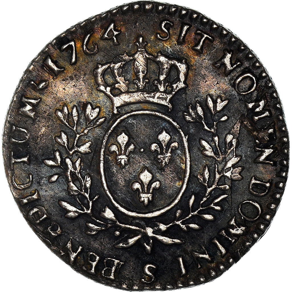 Coin, France, Louis XV, 1/10 Écu au bandeau, 12 Sols, 1/10 ECU, 1764, Reims
