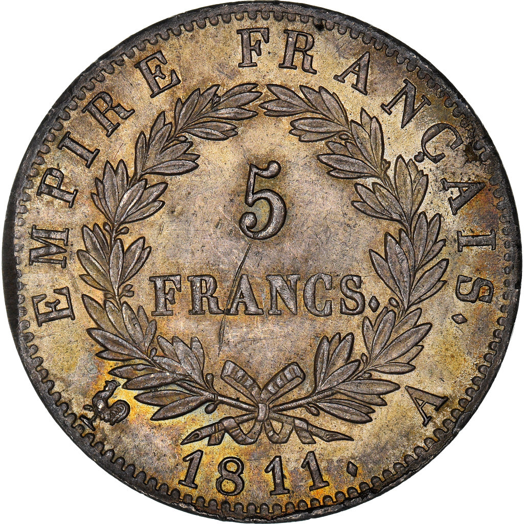 Monnaie, France, Napoléon I, 5 Francs, 1811, Paris, SUP+, Argent, Gadoury:584