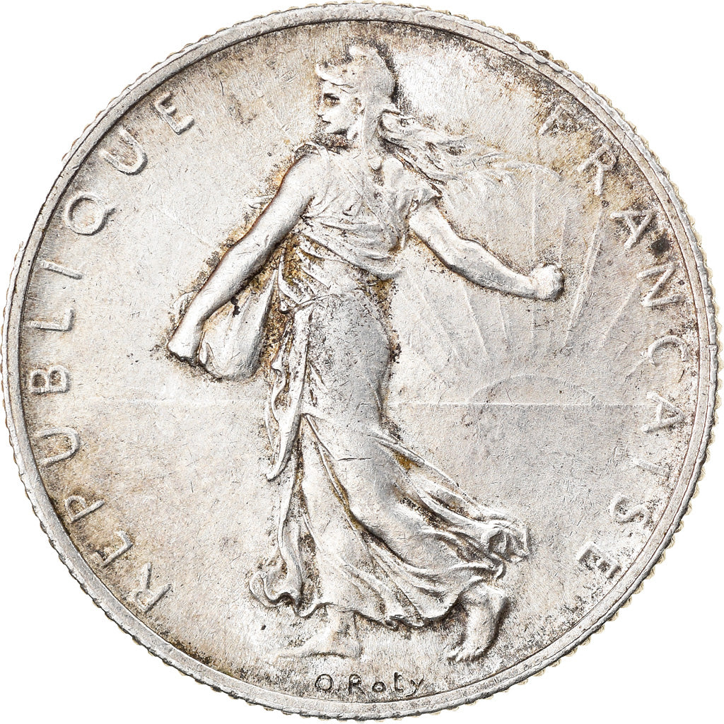Coin, France, Semeuse, 2 Francs, 1919, Paris, AU(50-53), Silver, KM:845.1