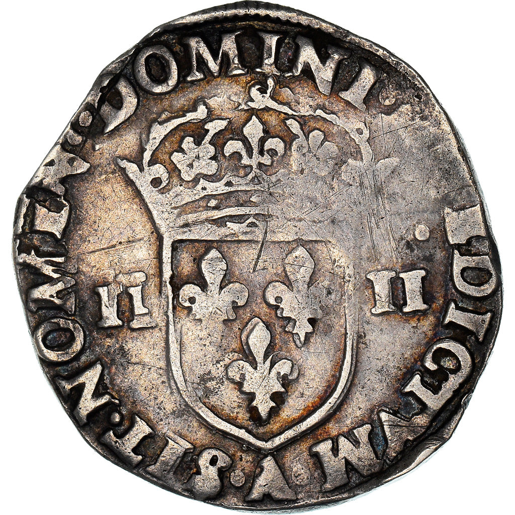 Moneta, Francia, Charles X, 1/4 d'écu à la croix de face, 1590, Paris, MB+