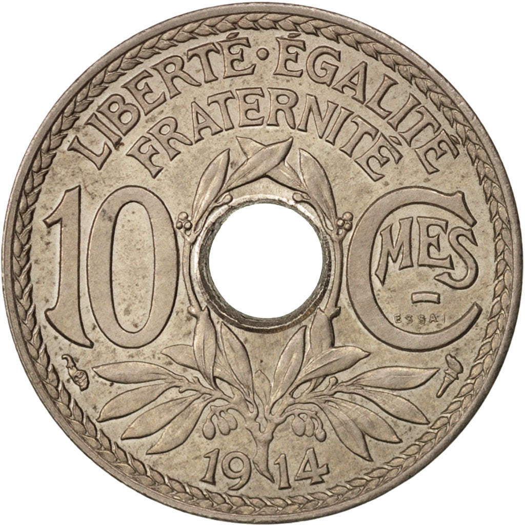 France, 10 Centimes, Lindauer, 1914, Essai, MS(60-62), Nickel, Gadoury:285