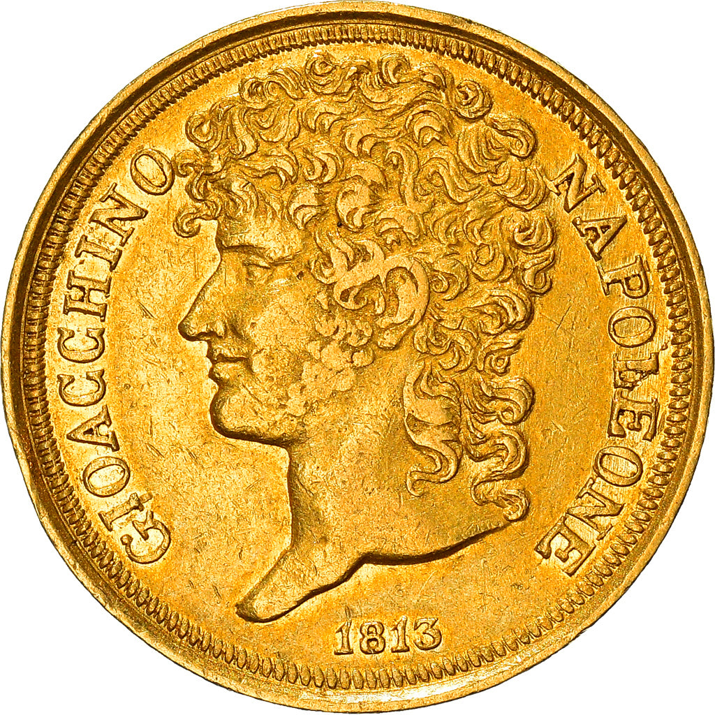 Munten, Italiaanse staten, NAPLES, Joachim Murat, 20 Lire, 1813, ZF+, Goud