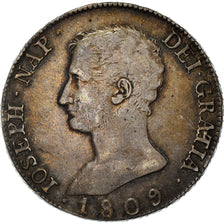 Moneda, España, Joseph Napolean, 20 Réales, 1809, Madrid, MBC, Plata, KM:551.2