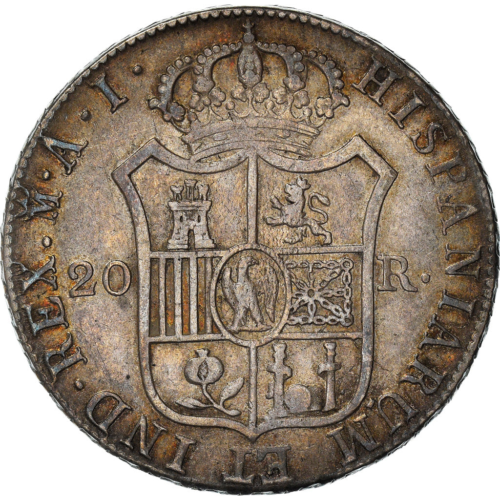 Münze, Spanien, Joseph Napolean, 20 Réales, 1809, Madrid, SS, Silber, KM:551.2