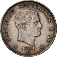 Münze, Italien Staaten, KINGDOM OF NAPOLEON, Napoleon I, 5 Lire, 1811, Milan