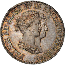 Moneta, STATI ITALIANI, LUCCA, Felix and Elisa, 5 Franchi, 1807, Firenze, SPL