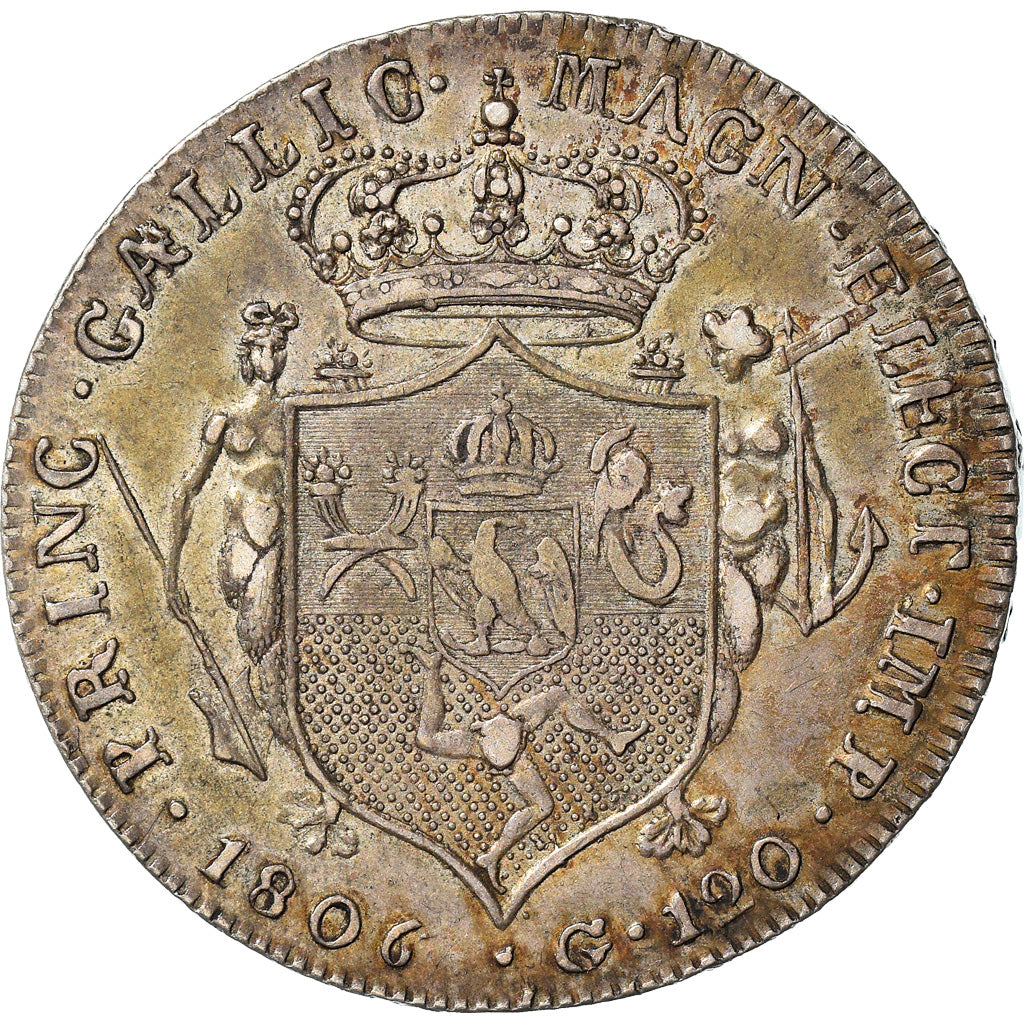 Münze, Italien Staaten, NAPLES, Joseph Napoleon, 120 Grana, 1806, SS+, Silber