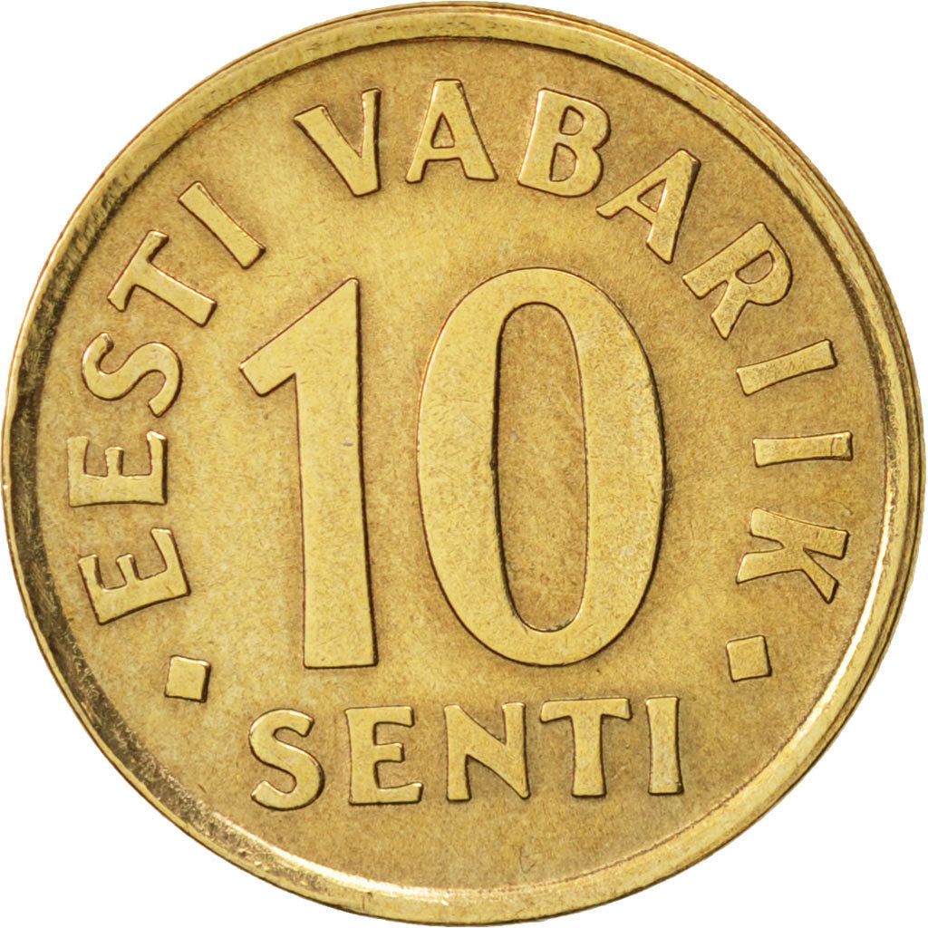 Coin, Estonia, 10 Senti, 1991, no mint, MS(63), Aluminum-Bronze, KM:22