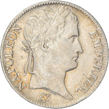 Moeda, França, Napoléon I, 5 Francs, 1813, Nantes, EF(40-45), Prata