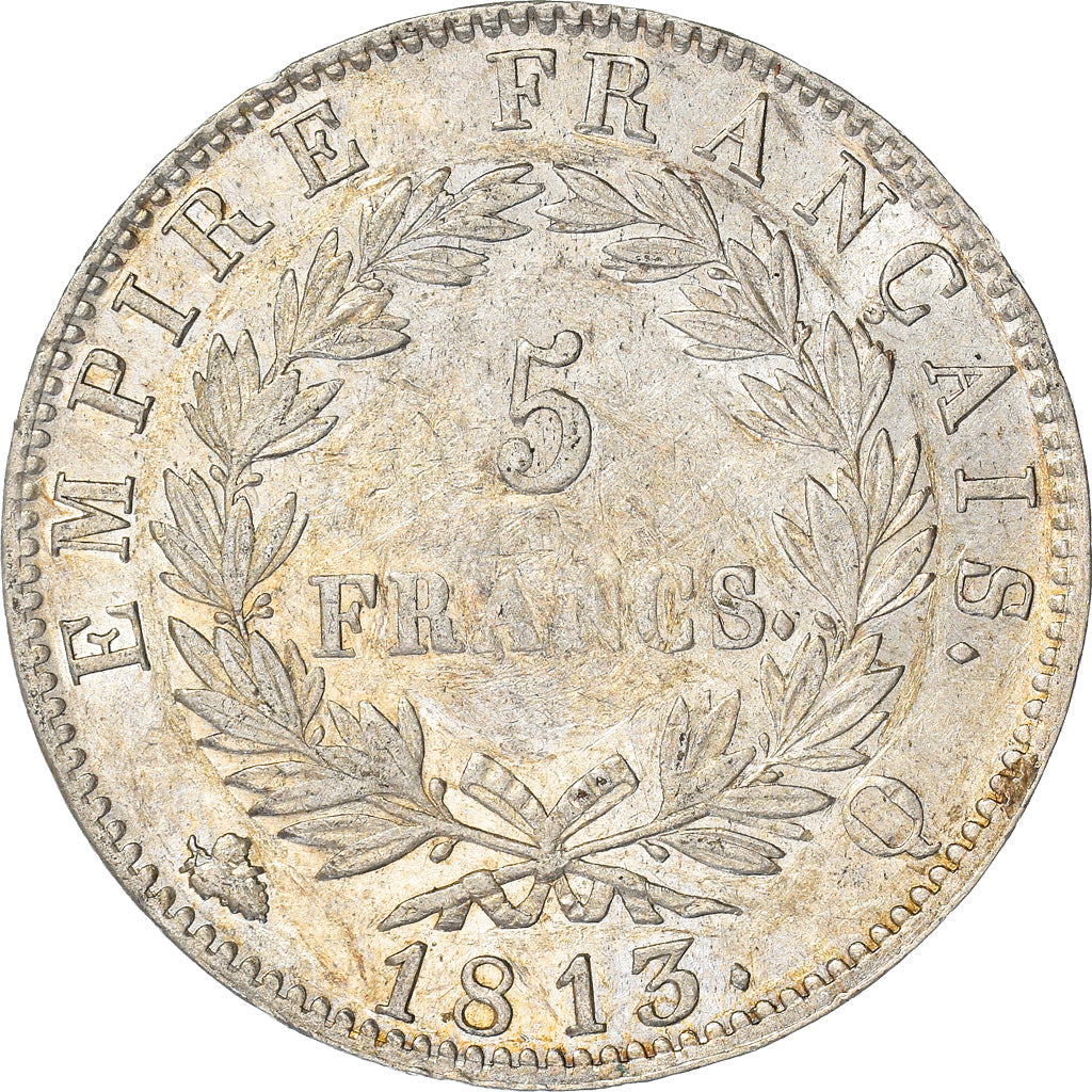 Coin, France, Napoléon I, 5 Francs, 1813, Perpignan, EF(40-45), Silver