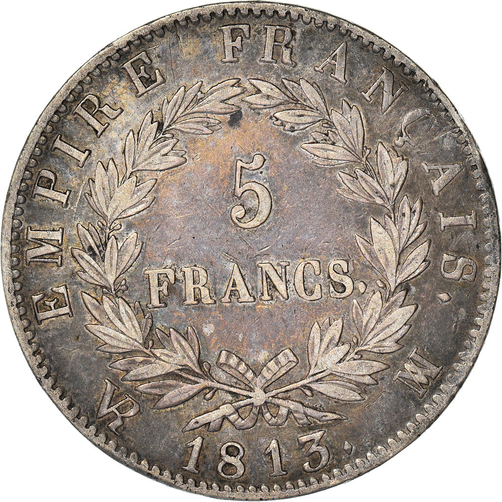 Monnaie, France, Napoléon I, 5 Francs, 1813, Marseille, TTB, Argent