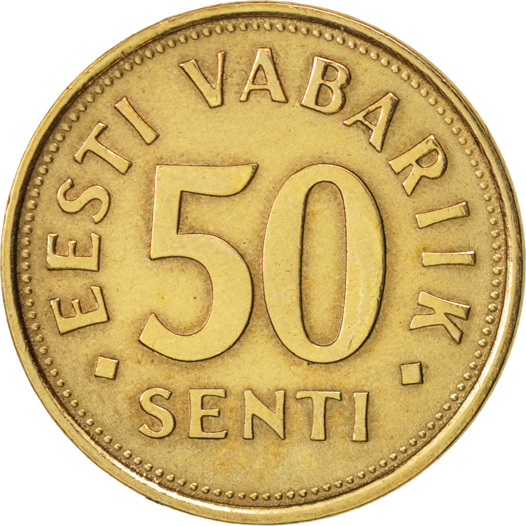 Estonia, 50 Senti, 1992, MS(60-62), Aluminum-Bronze, KM:24