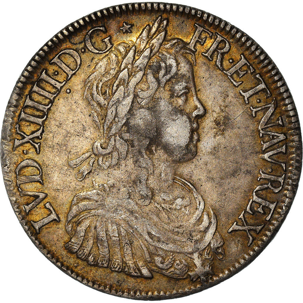 Moeda, França, Louis XIV, Écu à la mèche longue, Ecu, 1651, Paris