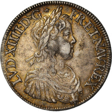 Moeda, França, Louis XIV, Écu à la mèche longue, Ecu, 1651, Paris