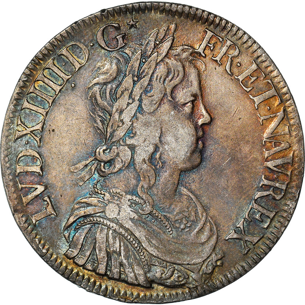 Coin, France, Louis XIV, Écu à la mèche longue, Ecu, 1652, Paris, AU(50-53)