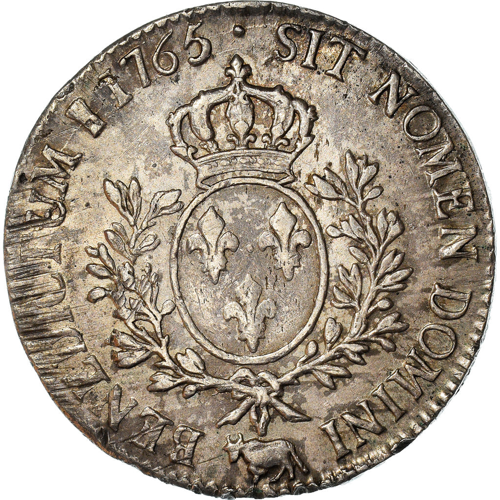 Coin, France, Louis XV, Écu de Béarn au bandeau, Ecu, 1765, Pau, AU(50-53)