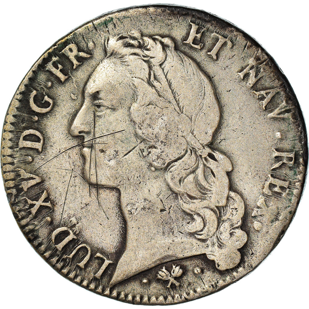 Coin, France, Louis XV, Ecu, 1761, Bayonne, VF(30-35), Silver, Gadoury:322