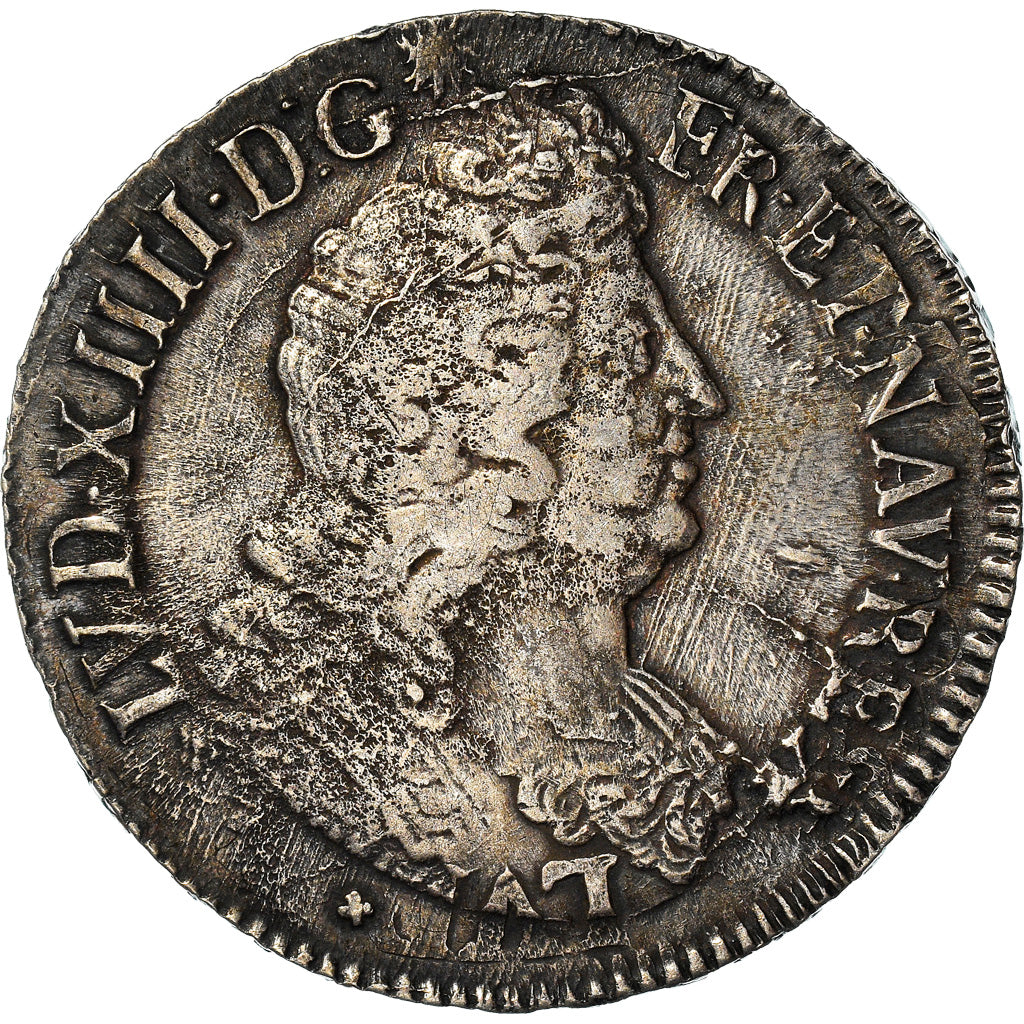 Coin, France, Louis XIV, Écu aux insignes, Ecu, 1702, Riom, EF(40-45), Silver