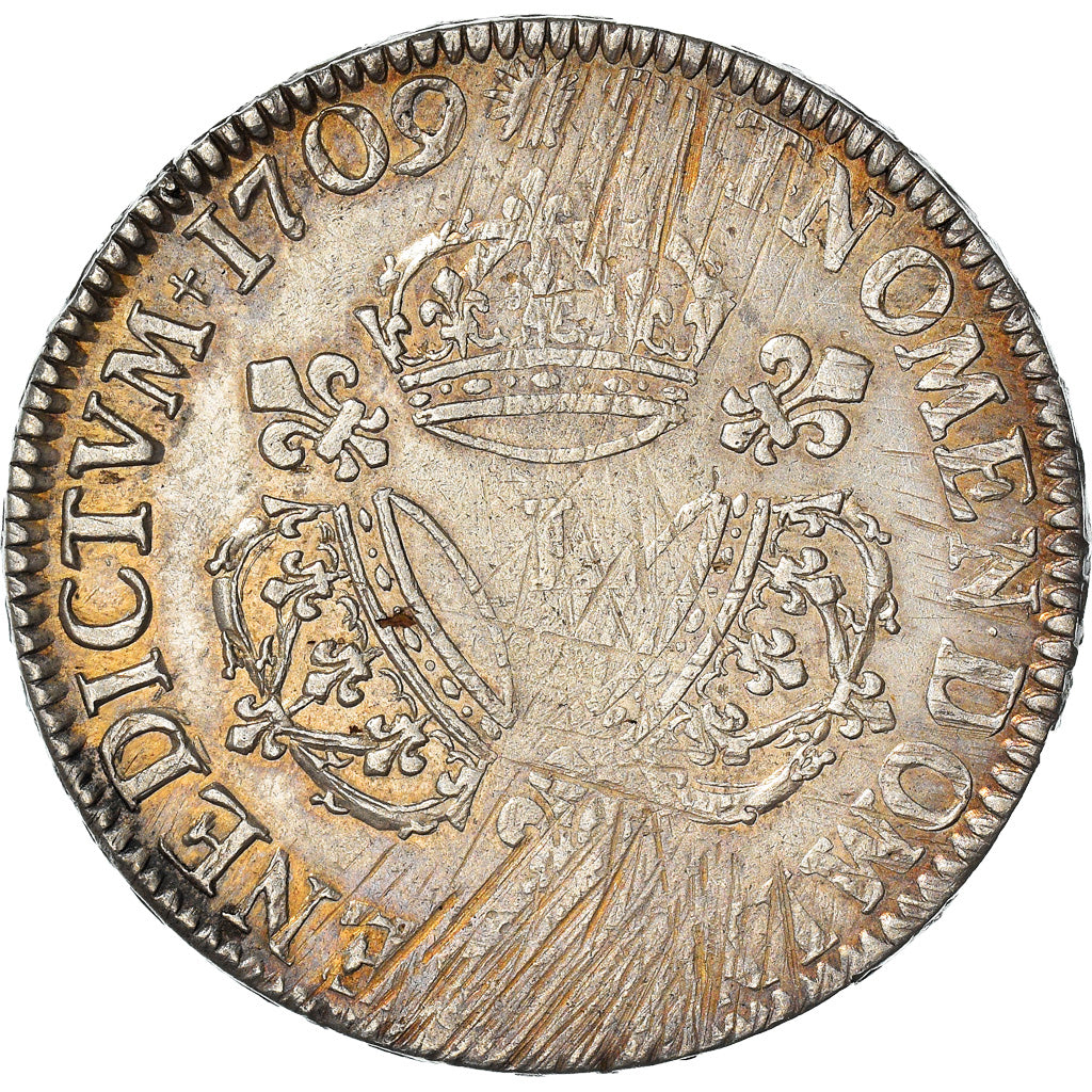 Coin, France, Louis XIV, Écu aux 3 couronnes, Ecu, 1709, Bayonne, EF(40-45)