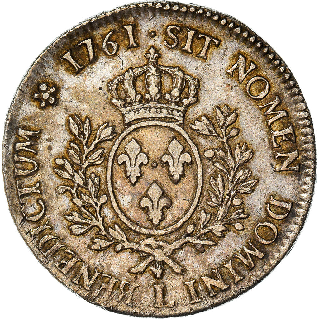 Monnaie, France, Louis XV, Écu au bandeau, 1761, Bayonne, TTB+, Argent