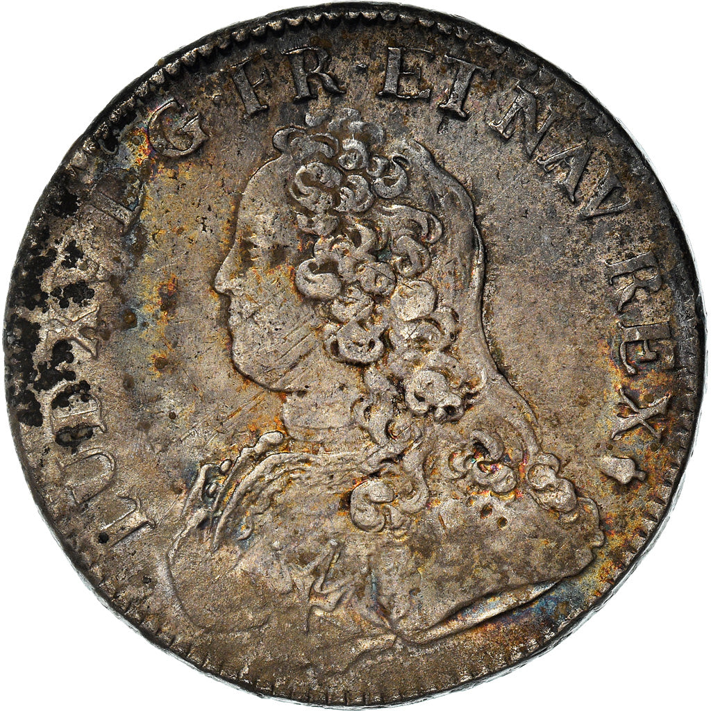 Moeda, França, Louis XV, Écu aux branches d'olivier, Ecu, 1726, Reims