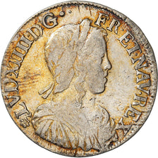 Coin, France, Louis XIV, 1/2 Écu à la mèche longue, 1652, Tours, EF(40-45)