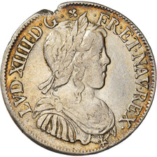 Moeda, França, Louis XIV, 1/2 Écu à la mèche longue, 1/2 Ecu, 1647