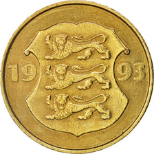 Monnaie, Estonia, 5 Krooni, 1993, TTB, Laiton, KM:29