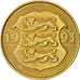 Coin, Estonia, 5 Krooni, 1993, EF(40-45), Brass, KM:29