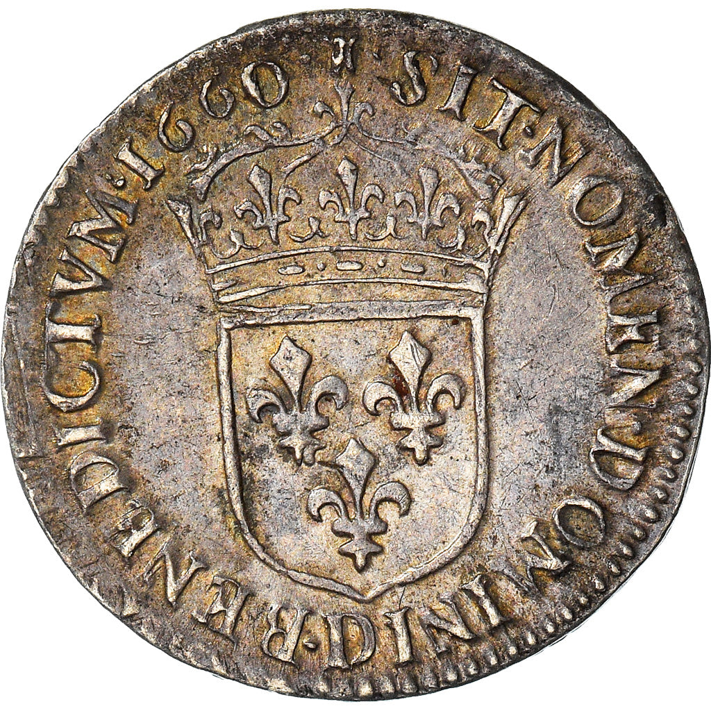 Moneda, Francia, Louis XIV, 1/12 Écu à la mèche longue, 1/12 ECU, 10 Sols