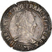 Monnaie, France, Henri III, 1/2 Franc au col plat, 1578, Lyon, TTB+, Argent