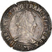 Monnaie, France, Henri III, 1/2 Franc au col plat, 1578, Lyon, TTB+, Argent