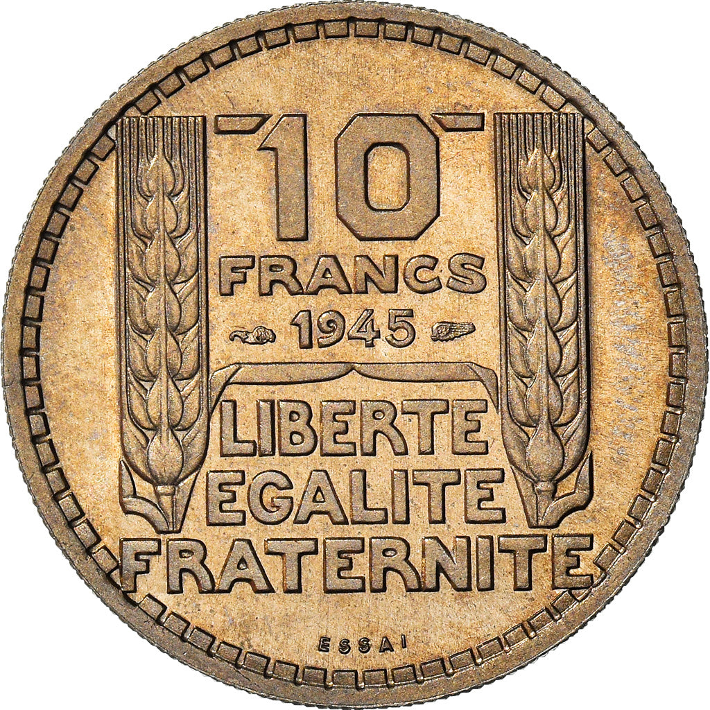 Münze, Frankreich, Turin, 10 Francs, 1945, ESSAI, STGL, Copper-nickel, KM:E90