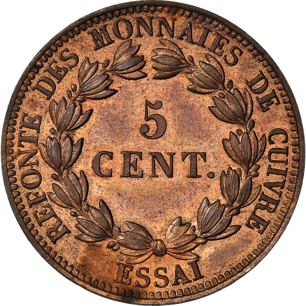 Moneta, Francia, Louis-Philippe, 5 Centimes, 1840, ESSAI, SPL, Rame, Gadoury:145
