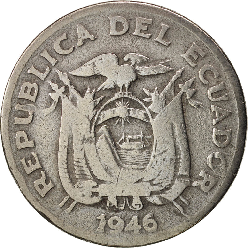 Coin, Ecuador, 20 Centavos, 1946, VF(20-25), Copper-nickel, KM:77.1b