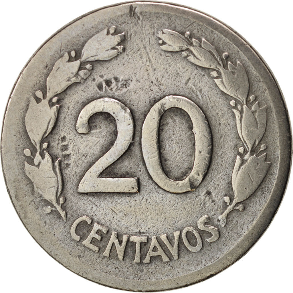 Coin, Ecuador, 20 Centavos, 1946, VF(20-25), Copper-nickel, KM:77.1b