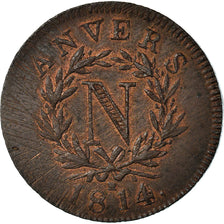 Monnaie, FRENCH STATES, ANTWERP, Napoleon I, 10 Centimes, 1814, Wolschot, SUP