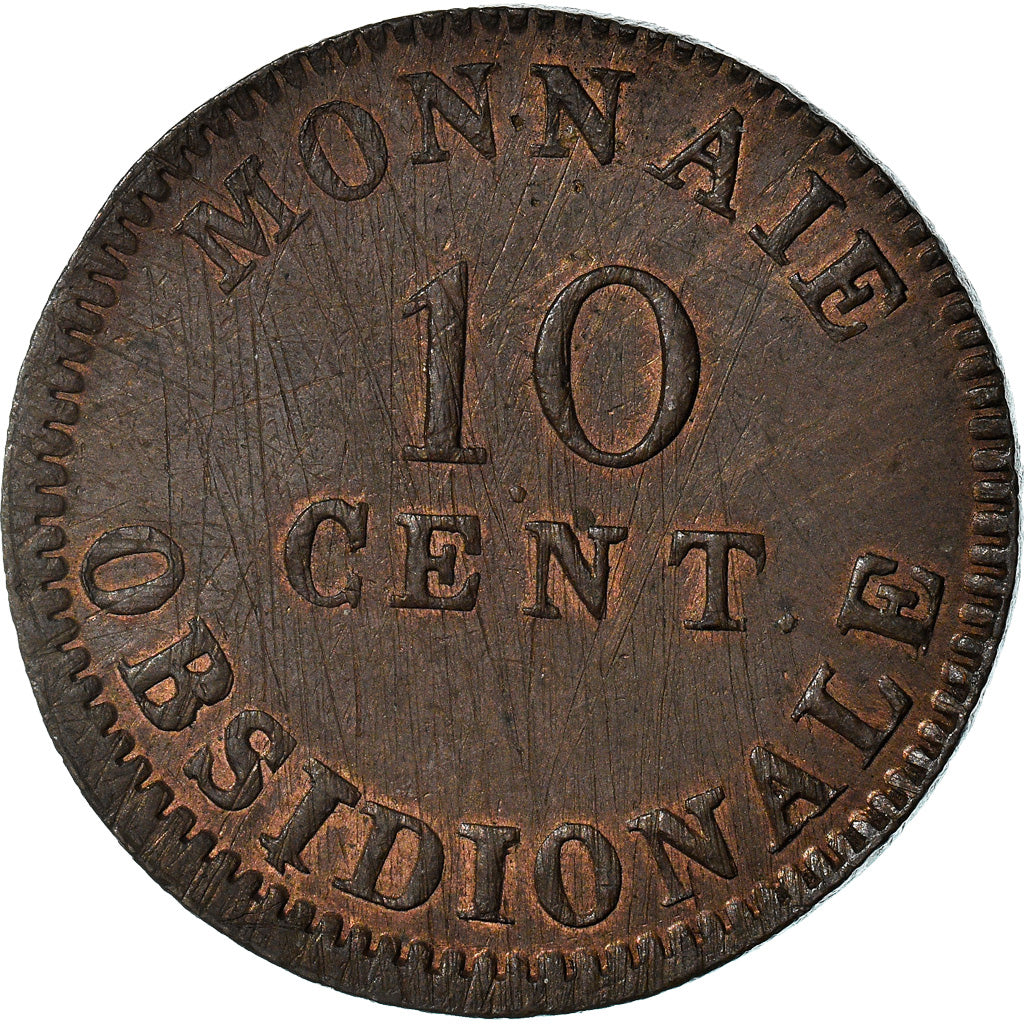 Monnaie, FRENCH STATES, ANTWERP, Napoleon I, 10 Centimes, 1814, Wolschot, SUP