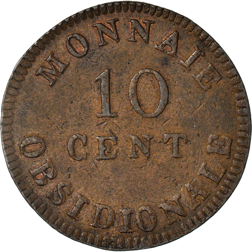 Monnaie, FRENCH STATES, ANTWERP, Napoleon I, 10 Centimes, 1814, Wolschot, TTB