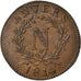 Monnaie, FRENCH STATES, ANTWERP, 10 Centimes, 1814, Wolschot, TTB+, Bronze