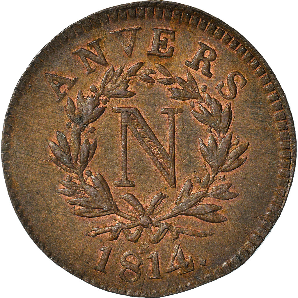 Coin, FRENCH STATES, ANTWERP, Napoleon I, 10 Centimes, 1814, Wolschot