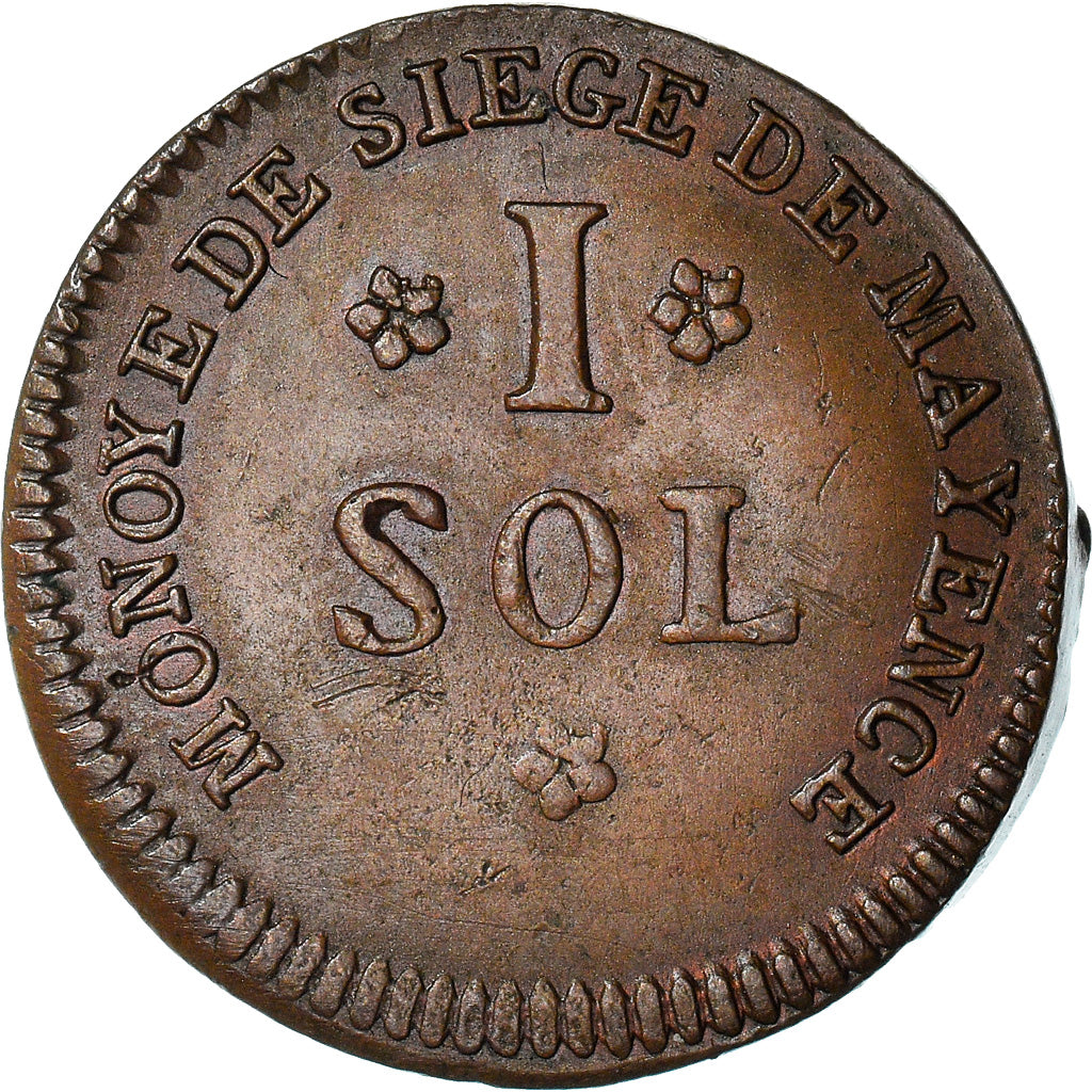 Münze, Deutsch Staaten, MAINZ, Friedrich Karl Josef, Sol, 1793, Mayence, VZ+