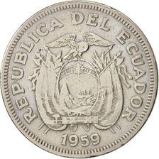 Moneda, Ecuador, Sucre, Un, 1959, BC+, Cobre - níquel, KM:78a