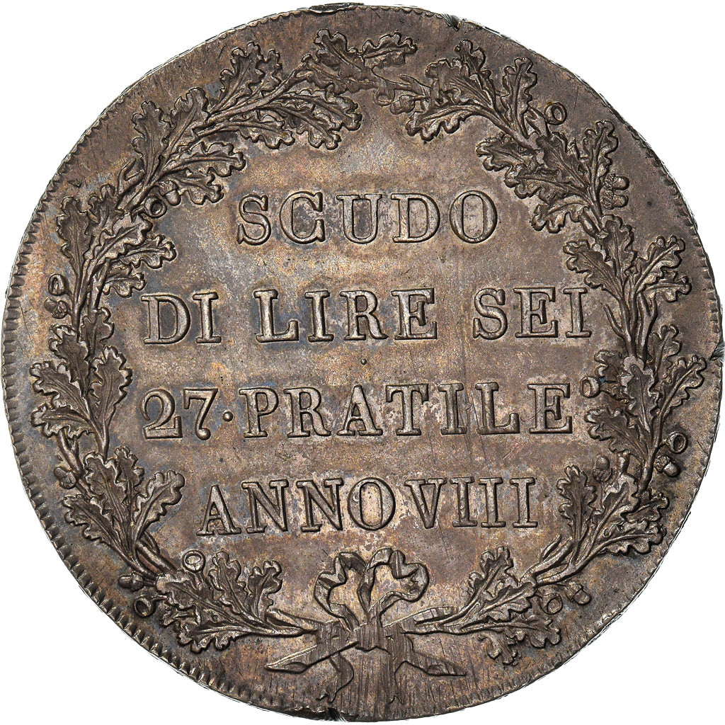 Moneta, STATI ITALIANI, CISALPINE REPUBLIC, Scudo Di Lire Sei, Scudo of 6 Lire