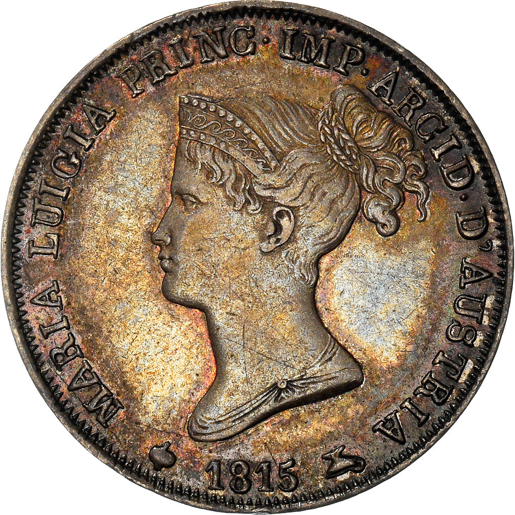 Monnaie, États italiens, PARMA, Maria Luigia, Lira, 1815, Milan, SUP, Argent