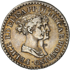 Coin, ITALIAN STATES, LUCCA, Felix and Elisa, Franco, 1806, Firenze, AU(50-53)