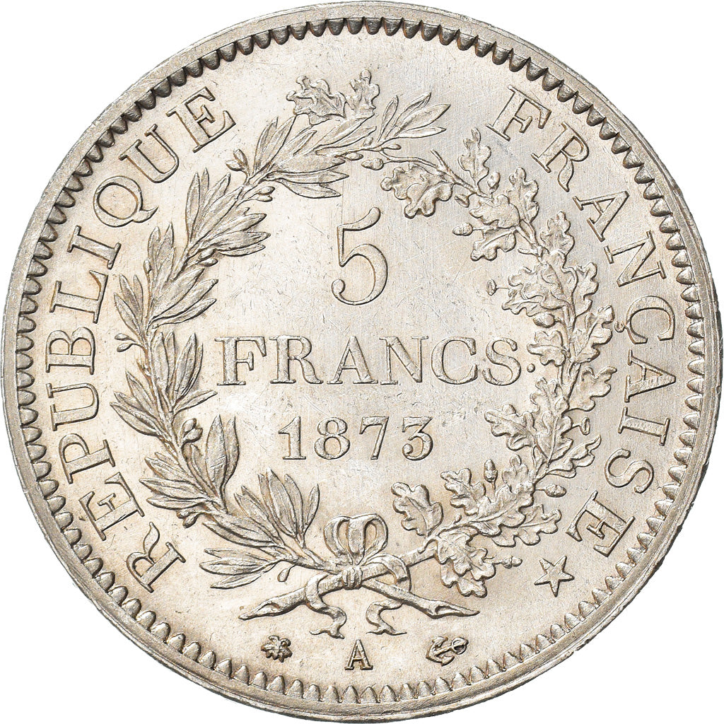 Coin, France, Hercule, 5 Francs, 1873, Paris, AU(55-58), Silver, KM:820.1